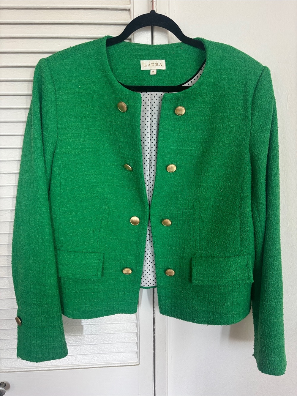 Laura Green Tweed Button-Front Women's Jacket